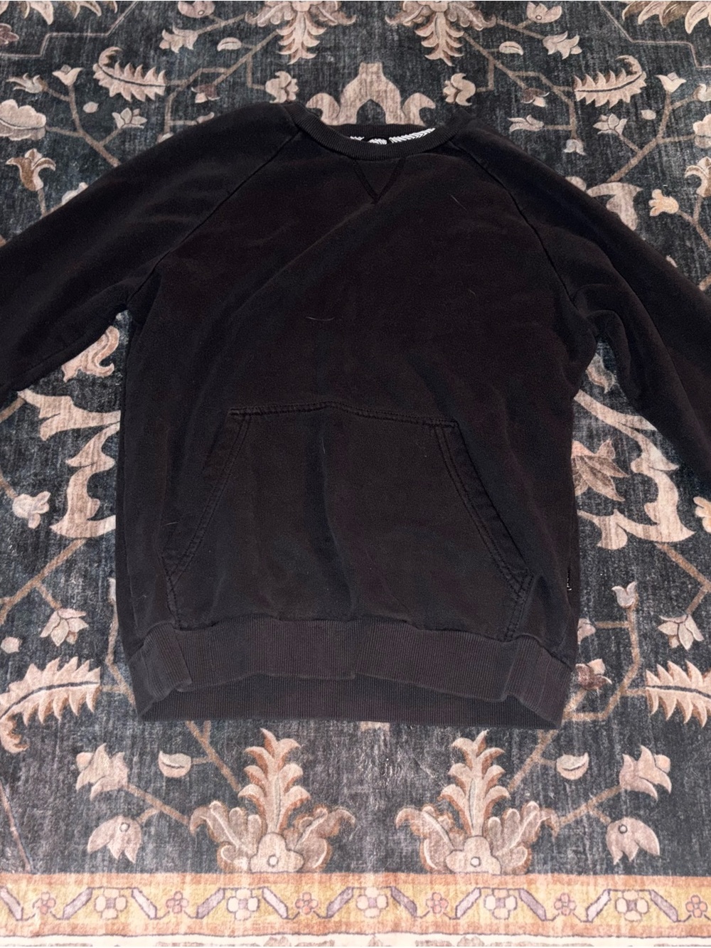 Men's Black Crewneck Pullover Sweater